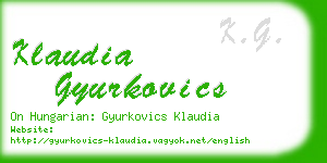 klaudia gyurkovics business card